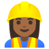 woman construction worker, medium-dark skin tone